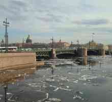 Palace Bridge v Petrohradě. Kolik zředěný Palace Bridge?