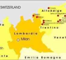 Lyžařská střediska v Itálii. Lyžařská střediska v Itálii na mapě