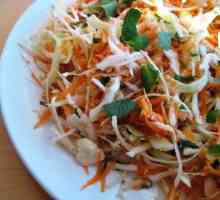 Jak vařit zdravé vitamín salát z kapusty a mrkvový salát s octem