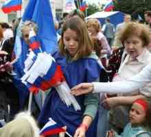 Barevné oslavu - den ruská vlajka