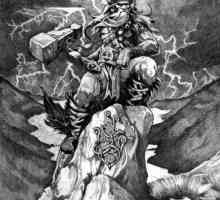 Hammer bůh Thor - legendární zbraně pocházejí ze Skandinávie. Význam kouzla a tetování jako torus…