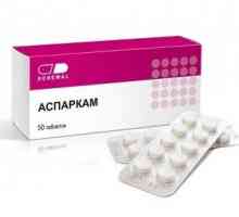 Droga „asparkam“ (tablety): návod k použití, označení a vedlejších účinků