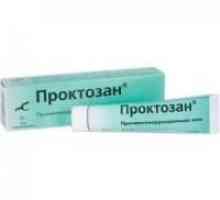 Lék "proktozan" (masti, čípky). instrukce