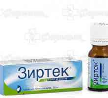 `Zirtek` - kapky a tablety alergie.