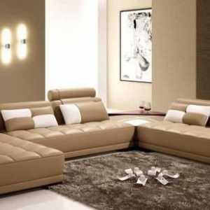 Aristokratický a elegantní béžové barvy v obývacím pokoji