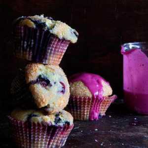 Ochucené borůvkový muffin: muffin recept