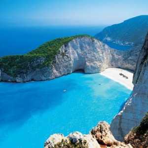 Řecko písečná pláž jako rekreační karty