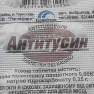 "Antitusin" instrukce. Recenze tablet „Antitusin“
