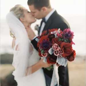 Etuda v teplých barvách: podzim svatební kytice