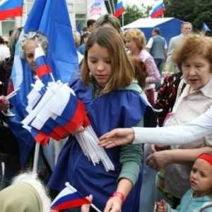 Barevné oslavu - den ruská vlajka