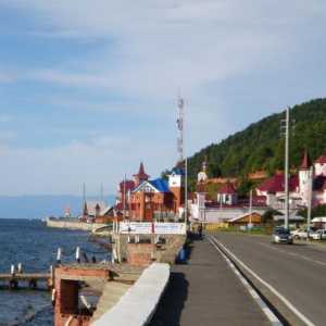 Listvyanka, jezero Bajkal - mířidla. Listvyanka na jezeře Bajkal