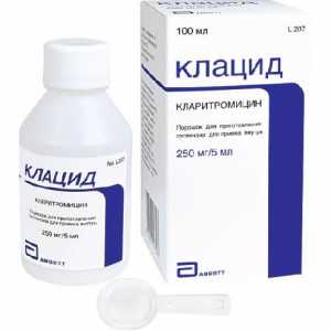 Lék „klatsid“ - suspenze pro účinný boj proti infekcím