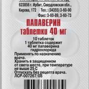Léčivo „papaverin“ (tablety). Návod k použití