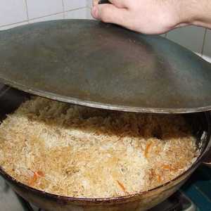 Pilaf v kotli. Recept uzbecké nádobí