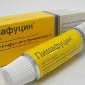 Lék "pimafutsin" (masti, tablety, čípky). abstraktní