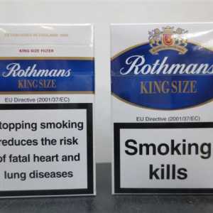 Rothmans- cigarety mají vynikající kvalitu Angličan