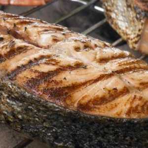 Ryby na grilu - velmi chutné a svěžím jídlo