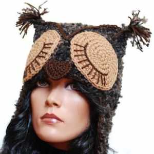 Hat „sova“ - stylový a originální čelenku mládež