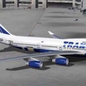 Řidičské letadlo "Boeing-747-400", "Transaero". Nejlepší místa