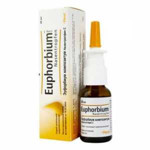 Nosní sprej „Euphorbium kompozitum“ - zejména lék
