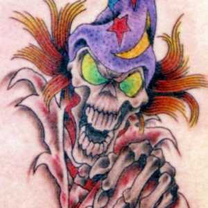 Joker tetování: hodnota a variace