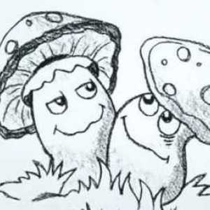 Вас интересует, как нарисовать грибы?